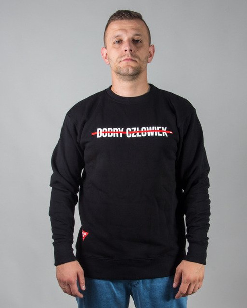 BLUZA BEZ KAPTURA DOBRY CZŁOWIEK BLACK